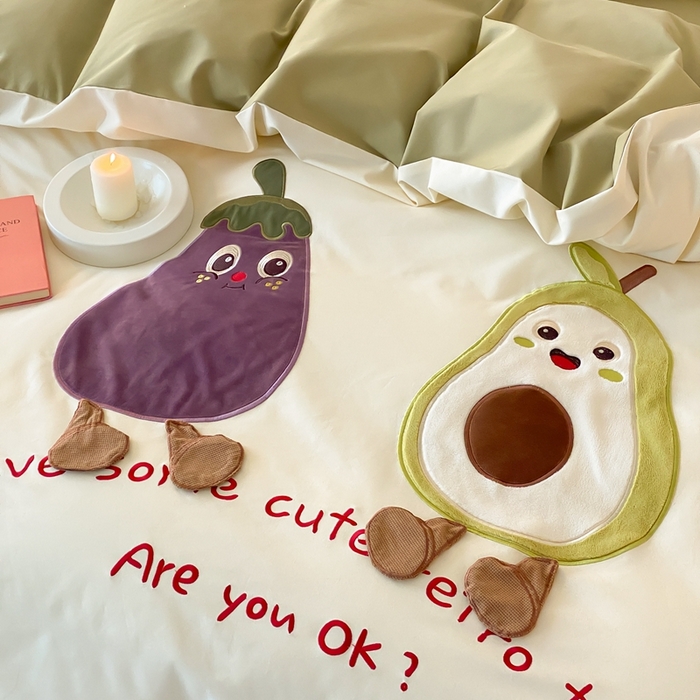 91家纺网 家纺一手货源 找家纺 朗莎家纺 2024新款卡通系列磨毛五件套 茄程似锦