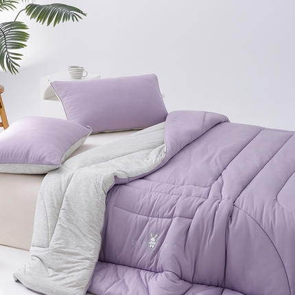 CINNY馨宜 2025新款竹纤维针织大豆被冬被水洗春秋被 典尚大豆被-紫色
