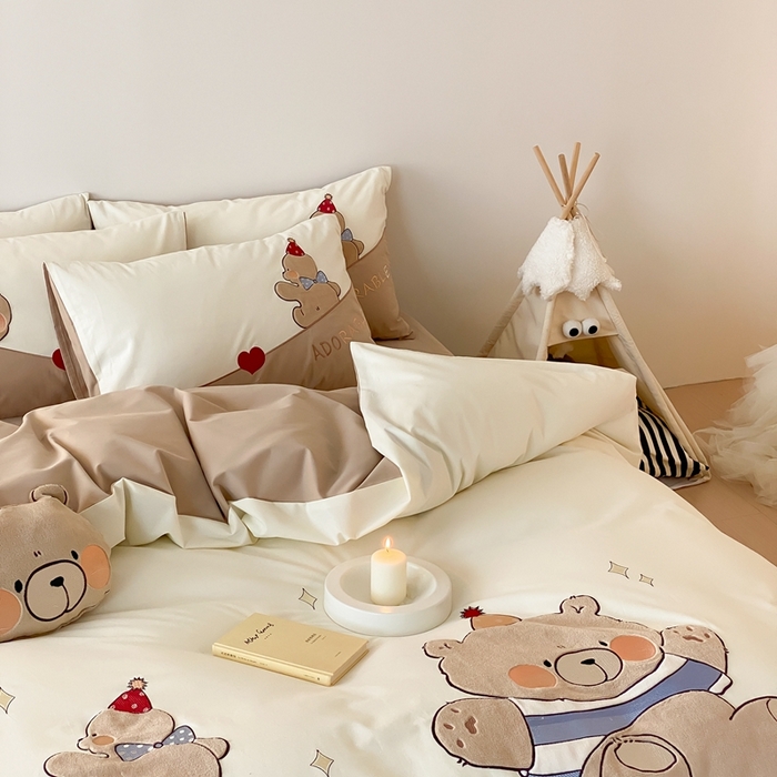 91家纺网 家纺一手货源 找家纺 （总）朗莎家纺 2024新款卡通系列磨毛五件套