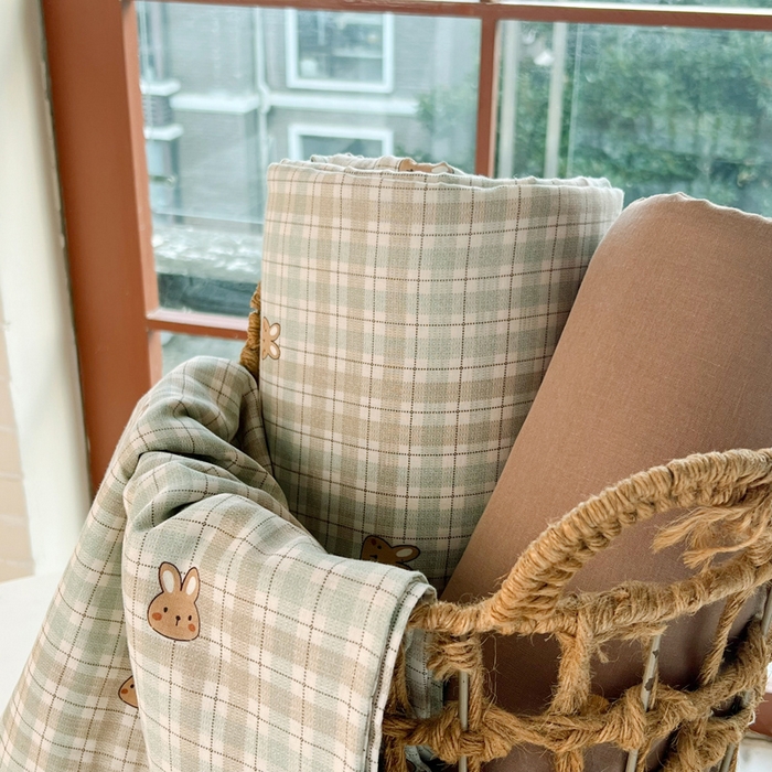 91家纺网 家纺一手货源 找家纺 一比一家纺 2025新款全棉母婴级抗菌有氧全棉双层纱亲肤全棉小清新印花三件套四件套 极简主义