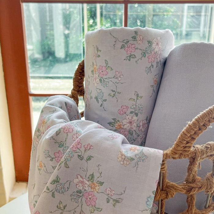 91家纺网 家纺一手货源 找家纺 一比一家纺 2025新款全棉母婴级抗菌有氧全棉双层纱亲肤全棉小清新印花三件套四件套 里德油画