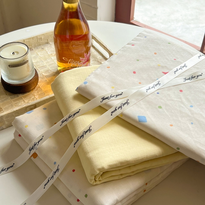 91家纺网 家纺一手货源 找家纺 一比一家纺 2025新款全棉母婴级抗菌有氧全棉双层纱亲肤全棉小清新印花三件套四件套 奶油派