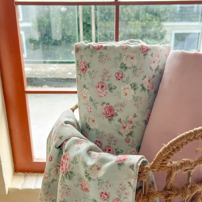 91家纺网 家纺一手货源 找家纺 一比一家纺 2025新款全棉母婴级抗菌有氧全棉双层纱亲肤全棉小清新印花三件套四件套 兰桂坊