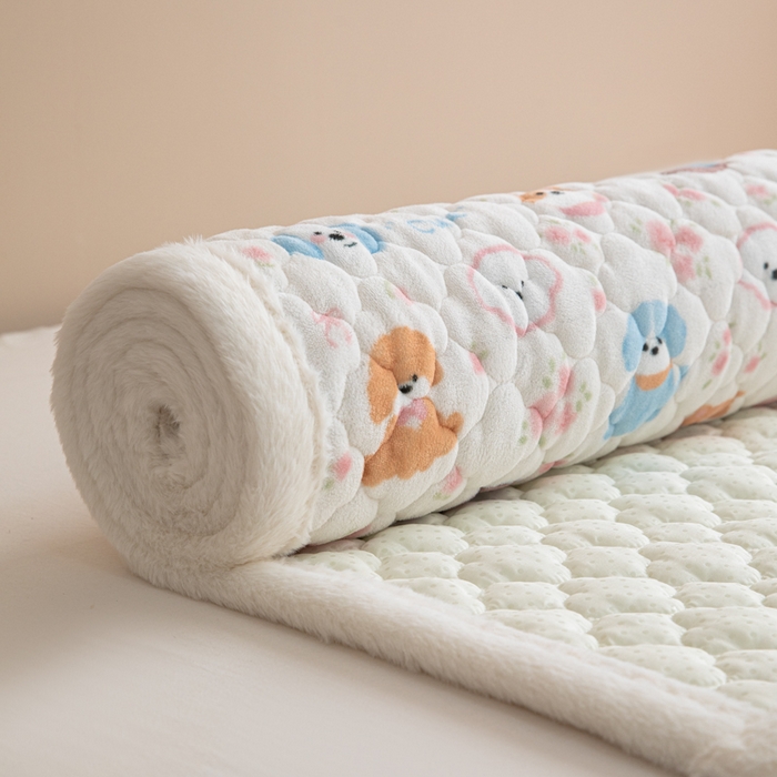 91家纺网 家纺一手货源 找家纺 慕尚家纺 2025牛奶绒床盖床褥被套三件套四件套 床垫-图图狗