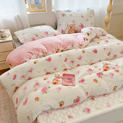 91家纺网 家纺一手货源 找家纺 （总）慕尚家纺 2025牛奶绒床盖床褥被套三件套四件套