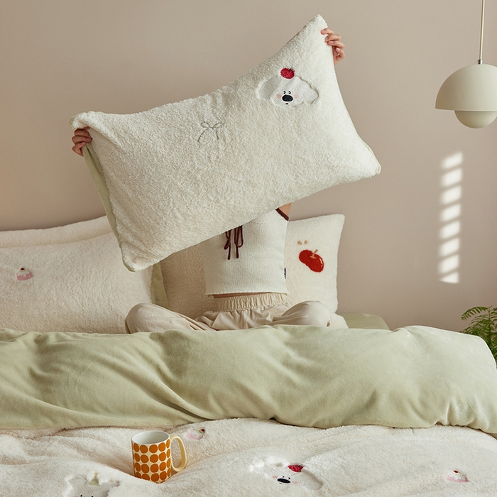 91家纺网 家纺一手货源 找家纺 （总）简纯主义 2025新款加厚保暖泰迪绒四件套