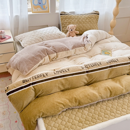 91家纺网 家纺一手货源 找家纺 （总）慕尚家纺 2025牛奶绒床盖床褥被套三件套四件套