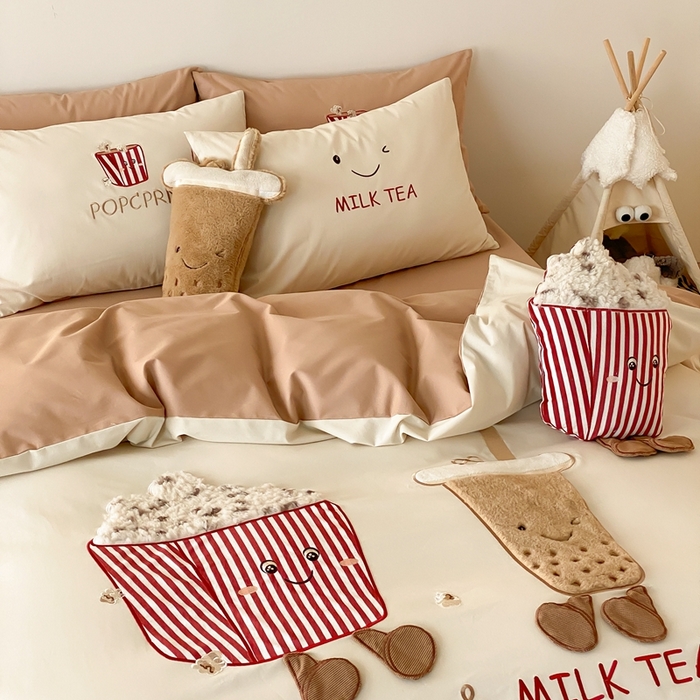 91家纺网 家纺一手货源 找家纺 朗莎家纺 2024新款卡通系列磨毛五件套 一夜暴富