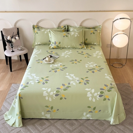 91家纺网 家纺一手货源 找家纺 （总）铭成 2024新款全棉生态喷气加厚磨毛单品床单