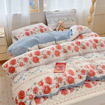 91家纺网 家纺一手货源 找家纺 （总）慕尚家纺 2025牛奶绒床盖床褥被套三件套四件套