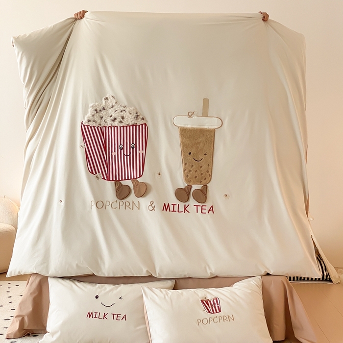 91家纺网 家纺一手货源 找家纺 朗莎家纺 2024新款卡通系列磨毛五件套 一夜暴富