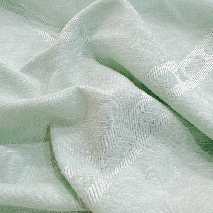 91家纺网 家纺一手货源 找家纺 太阳树家纺 2025新款A类雪尼尔提花绒床笠 一叶倾新绿