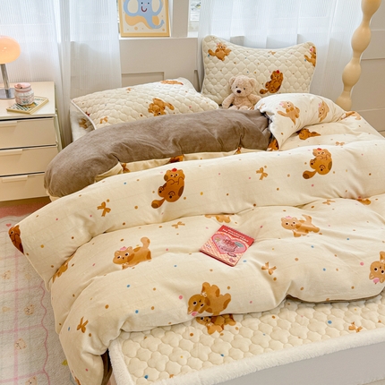 91家纺网 家纺一手货源 找家纺 （总）慕尚家纺 2025牛奶绒床盖床褥被套三件套四件套