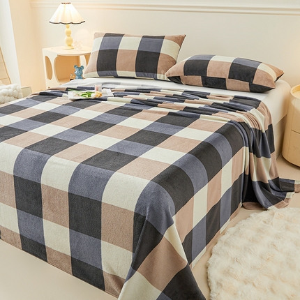 91家纺网 家纺一手货源 找家纺 （总）眠势力 2025新款牛奶绒床单印花款秋冬加绒保暖