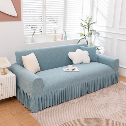 91家纺网 家纺一手货源 找家纺 （总）沐沐家纺 2026新款摇粒绒裙边沙发套