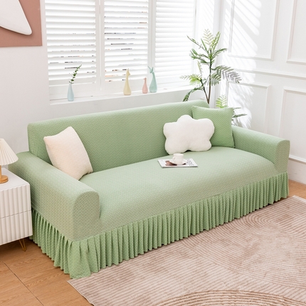 91家纺网 家纺一手货源 找家纺 （总）沐沐家纺 2026新款摇粒绒裙边沙发套