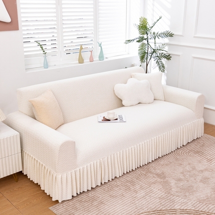 91家纺网 家纺一手货源 找家纺 （总）沐沐家纺 2026新款摇粒绒裙边沙发套