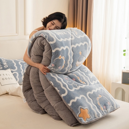 畅销被业2025新款加厚保暖雪花绒冬被春秋被被子被芯（跨境）小恐龙