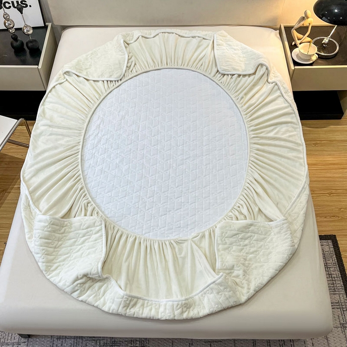 91家纺网 家纺一手货源 找家纺 （总）LADYCOCO可可家居 2024新款超柔牛奶绒夹棉保暖床笠