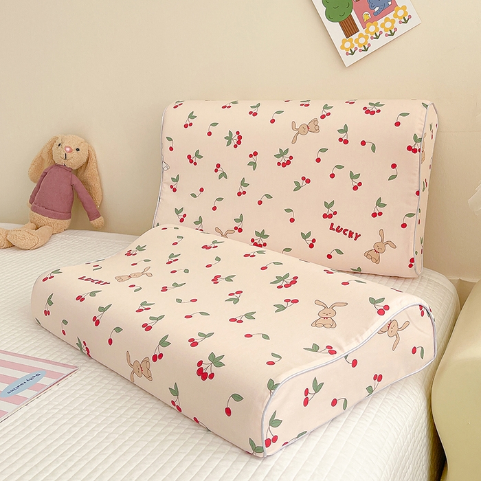 91家纺网 家纺一手货源 找家纺 良佐生活 2024新款A类铂金棉乳胶枕枕套 夏洛繁花-粉