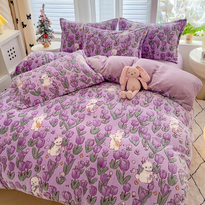 91家纺网 家纺一手货源 找家纺 ME/ERA HOME寐时代 2024新款雪花绒印花四件套 丛林