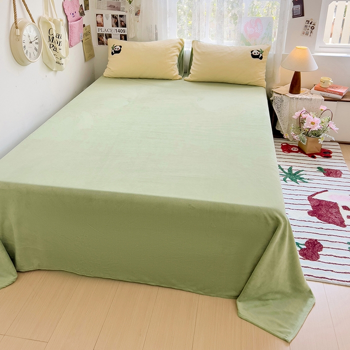 91家纺网 家纺一手货源 找家纺 眠帛家居 2024高克重牛奶绒卡通毛巾绣系列 丫丫