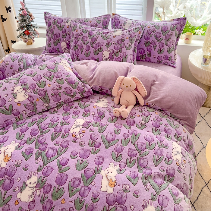 91家纺网 家纺一手货源 找家纺 ME/ERA HOME寐时代 2024新款雪花绒印花四件套 丛林