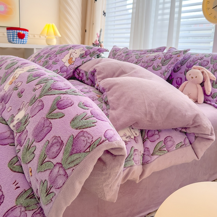 91家纺网 家纺一手货源 找家纺 ME/ERA HOME寐时代 2024新款雪花绒印花四件套 丛林