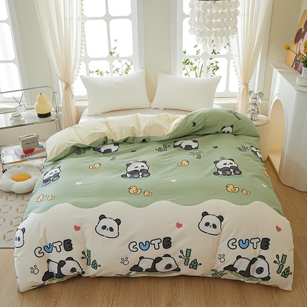 91家纺网 家纺一手货源 找家纺 （总）钰伶 简约全棉12868印花纯棉单被套（预留6厘米缩水）