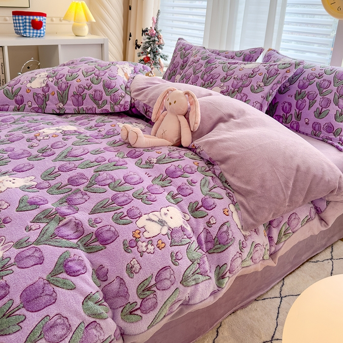 91家纺网 家纺一手货源 找家纺 ME/ERA HOME寐时代 2024新款雪花绒印花四件套 丛林