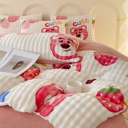 91家纺网 家纺一手货源 找家纺 （总）逸尚阁 2024新款牛奶绒印花单被套系列