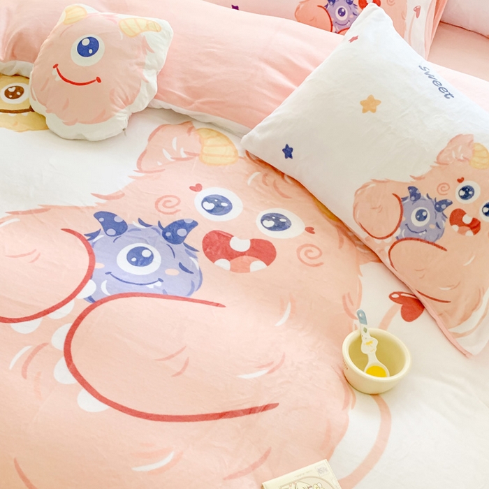 91家纺网 家纺一手货源 找家纺 （总）澳萝拉 2024新款牛奶绒数码印花四件套