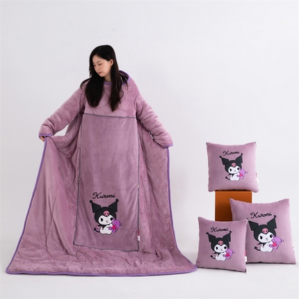 （总）照世家纺 2024新款卡通三丽鸥懒人抱枕被