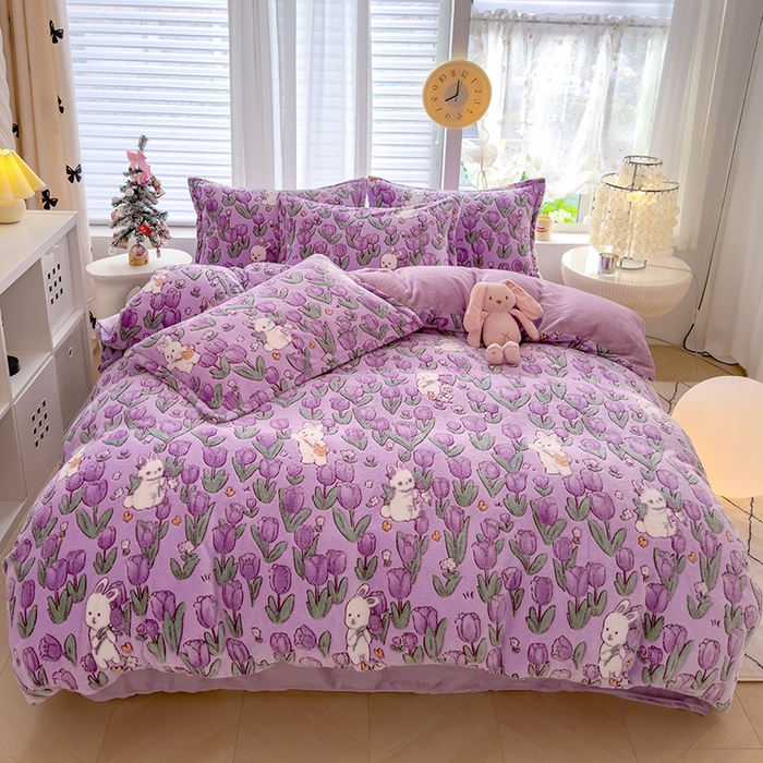 91家纺网 家纺一手货源 找家纺 ME/ERA HOME寐时代 2024新款雪花绒印花四件套 丛林