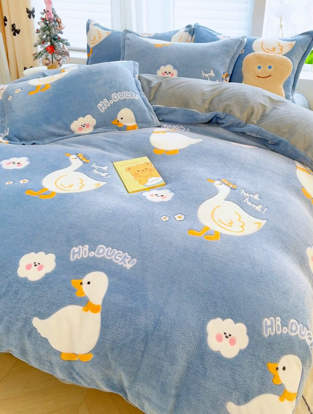 91家纺网 家纺一手货源 找家纺 ME/ERA HOME寐时代 2024新款雪花绒印花四件套 大白鹅