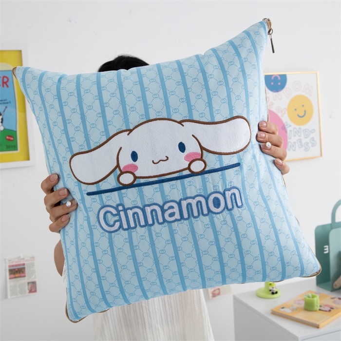 91家纺网 家纺一手货源 找家纺 照世家纺 2024新款亲肤舒适三丽鸥可爱卡通抱枕被 玉桂狗