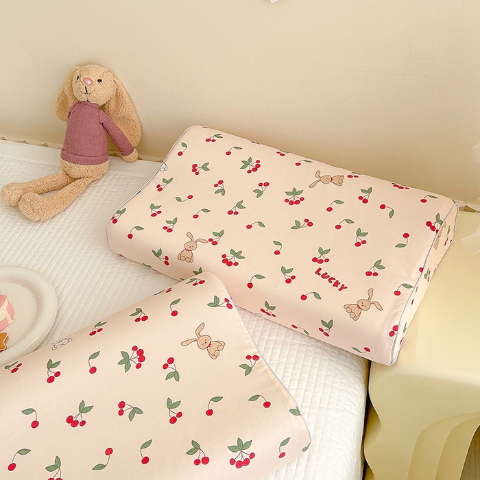 91家纺网 家纺一手货源 找家纺 良佐生活 2024新款A类铂金棉乳胶枕枕套 夏洛繁花-粉