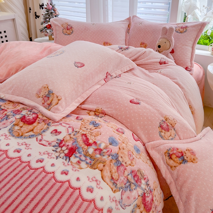 91家纺网 家纺一手货源 找家纺 ME/ERA HOME寐时代 2024新款雪花绒印花四件套 巴丽娜