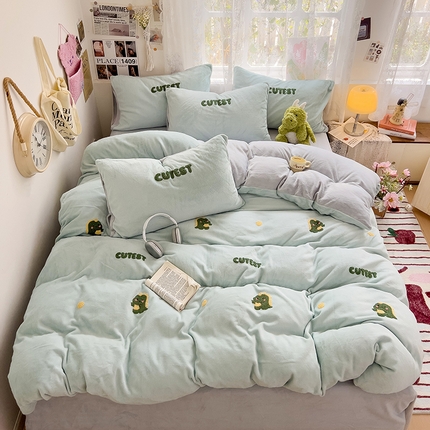 眠帛家居 2024高克重牛奶绒卡通毛巾绣系列 龙宝