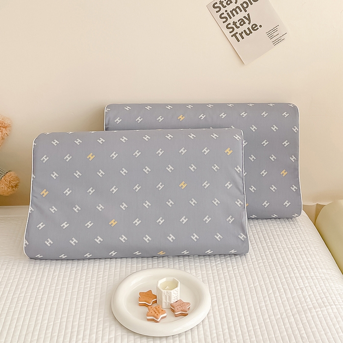 91家纺网 家纺一手货源 找家纺 良佐生活 2024新款A类铂金棉乳胶枕枕套 洛维-灰