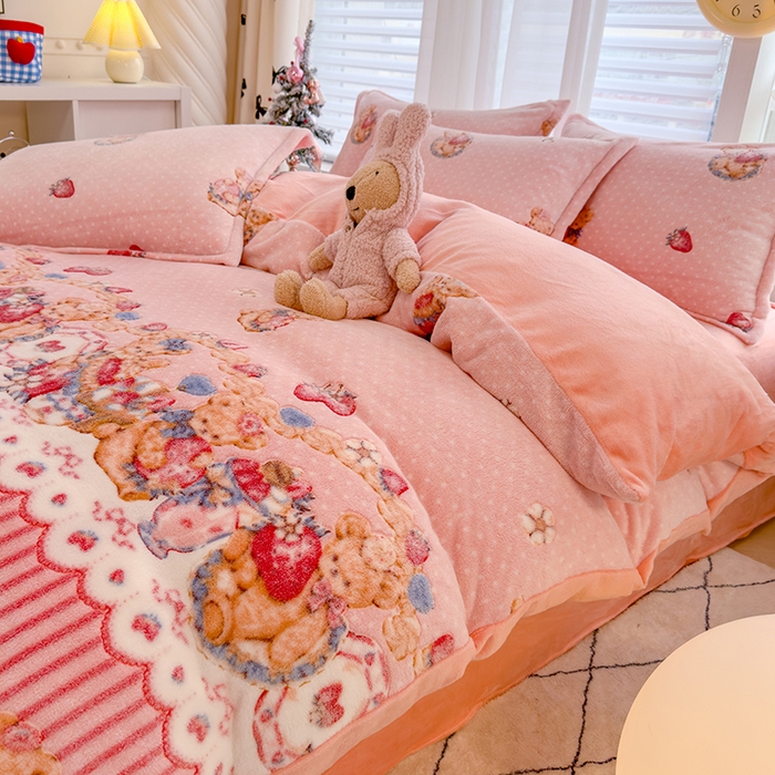 91家纺网 家纺一手货源 找家纺 ME/ERA HOME寐时代 2024新款雪花绒印花四件套 巴丽娜