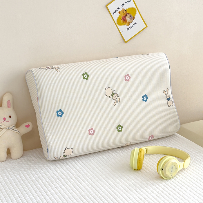 91家纺网 家纺一手货源 找家纺 良佐生活 2024新款A类铂金棉乳胶枕枕套 花花兔