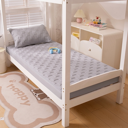 91家纺网 家纺一手货源 找家纺 暖季家纺 2025新款夹棉防水床笠学生款 莱律-浅灰