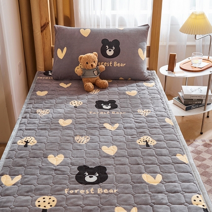 91家纺网 家纺一手货源 找家纺 （总）斯尔顿 2025冬季新款牛奶绒学生上下铺床垫床护垫大学生开学季床褥子 牛奶绒床褥