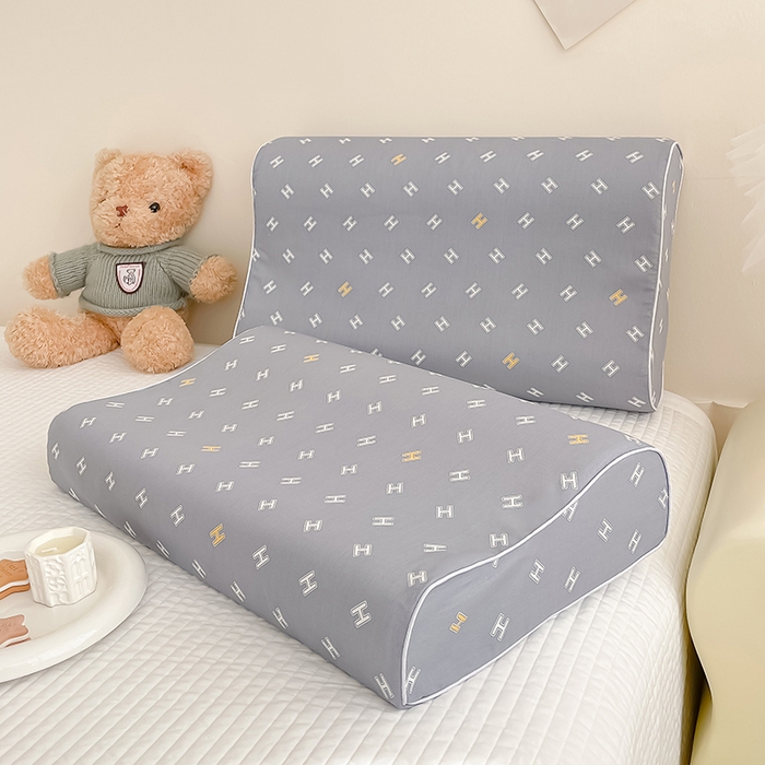 91家纺网 家纺一手货源 找家纺 良佐生活 2024新款A类铂金棉乳胶枕枕套 洛维-灰