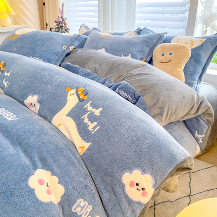 ME/ERA HOME寐时代 2024新款雪花绒印花四件套 大白鹅