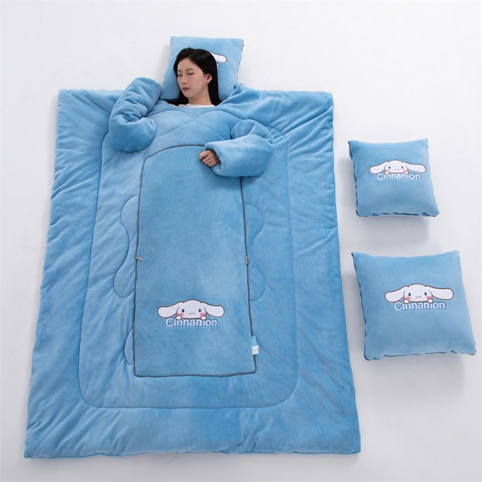 91家纺网 家纺一手货源 找家纺 照世家纺 2024新款卡通三丽鸥懒人抱枕被 玉桂狗