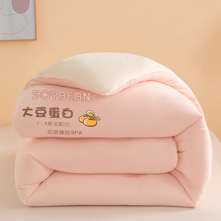 91家纺网 家纺一手货源 找家纺 （总）佳居缘 2025新款小奶猫A类针织棉火山绒大豆被被子被芯软糯单人双人被芯冬被