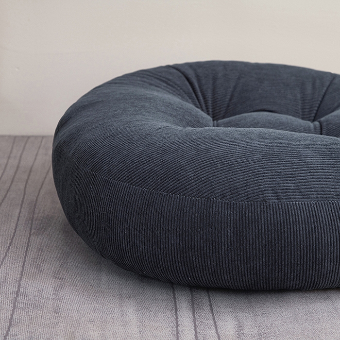 91家纺网 家纺一手货源 找家纺 美达人 2024新款灯芯绒-圆坐垫 蒲团-深灰