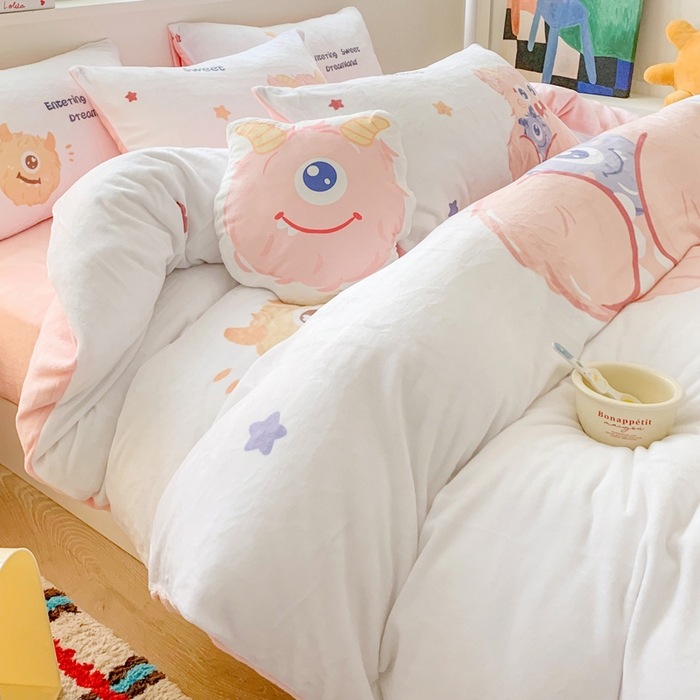 91家纺网 家纺一手货源 找家纺 （总）澳萝拉 2024新款牛奶绒数码印花四件套